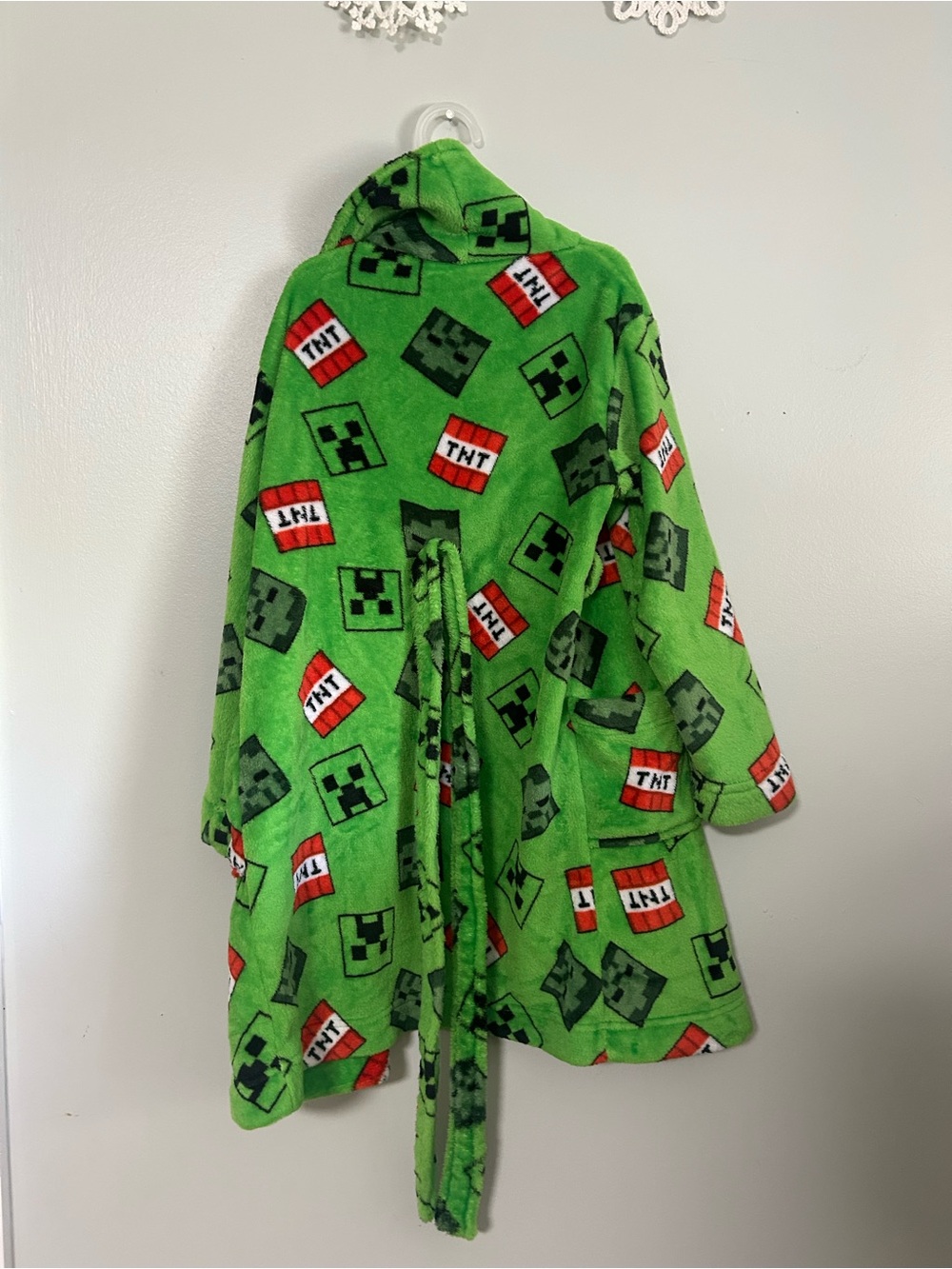 Minecraft Creeper Robe Boys SZ 8